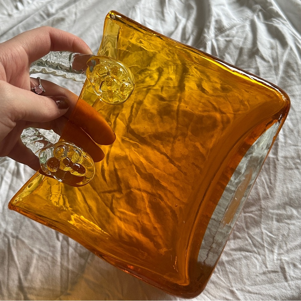 Orange glass purse